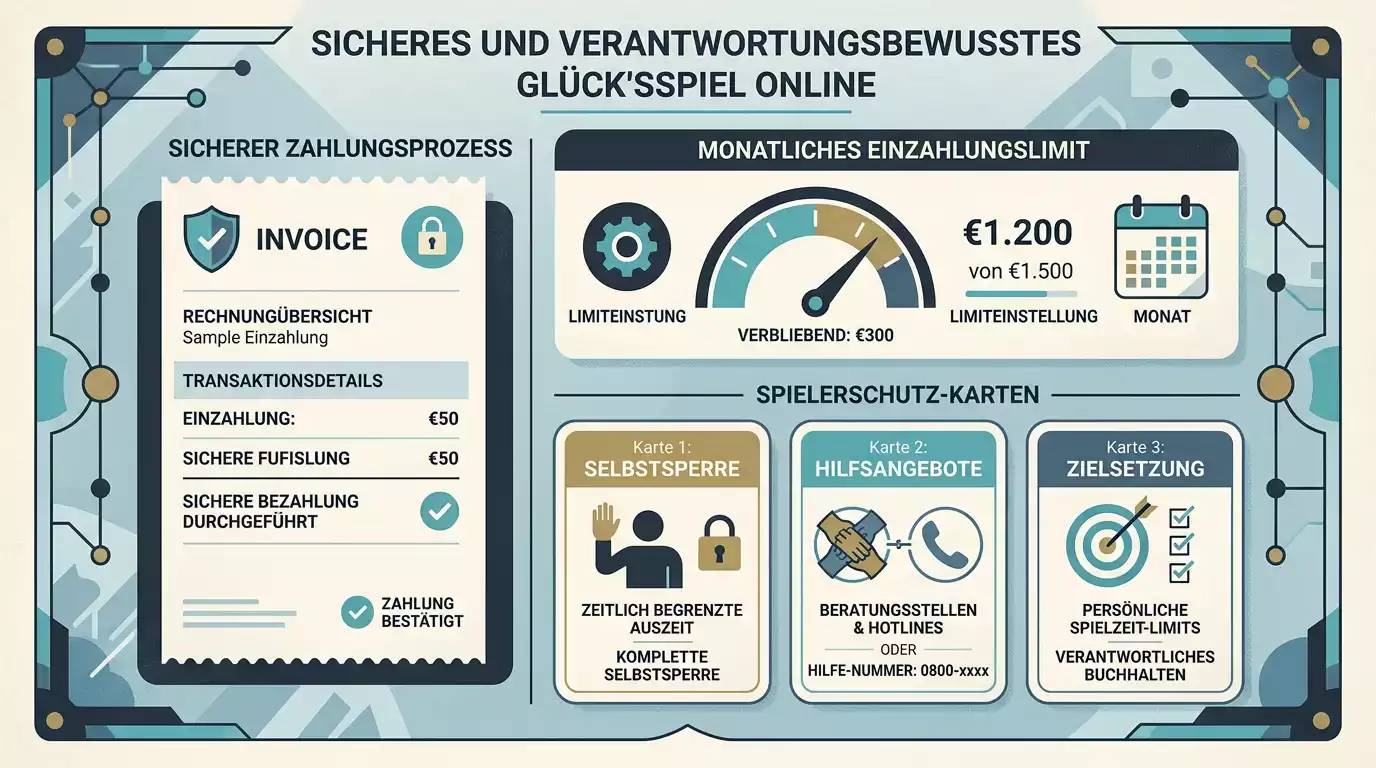 Zahlungswege, Limits und Spielerschutz als geordnete Übersicht